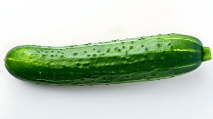 Close up of a fresh Cucumber on a white Background