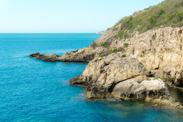 Fototapeta premium Klippen und Strände Calla Portals Vells Balearic Islands Spanien am Meer