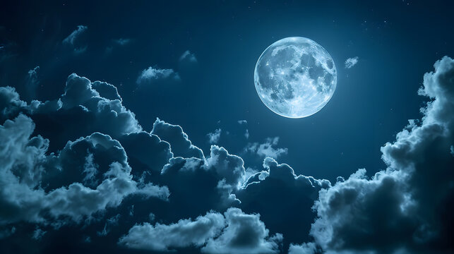 moonlit cloud on a blank background