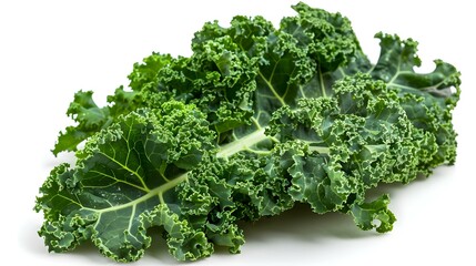 Fototapeta premium Close up of a fresh Kale on a white Background