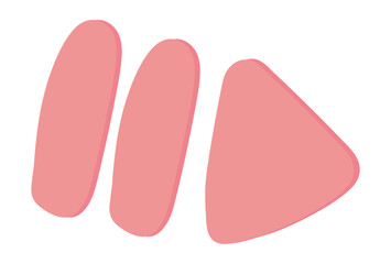 Pause and play in flat design. Interface buttons for audio record control. Vector illustration isolated.