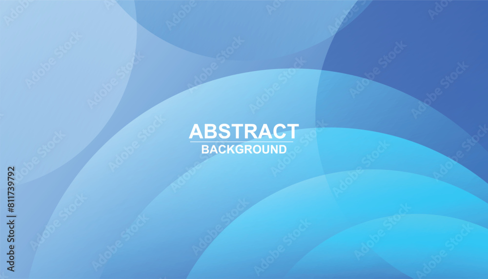 Aufkleber blue abstract background with fluid shapes, minimal geometric background, circle elements with fluid
