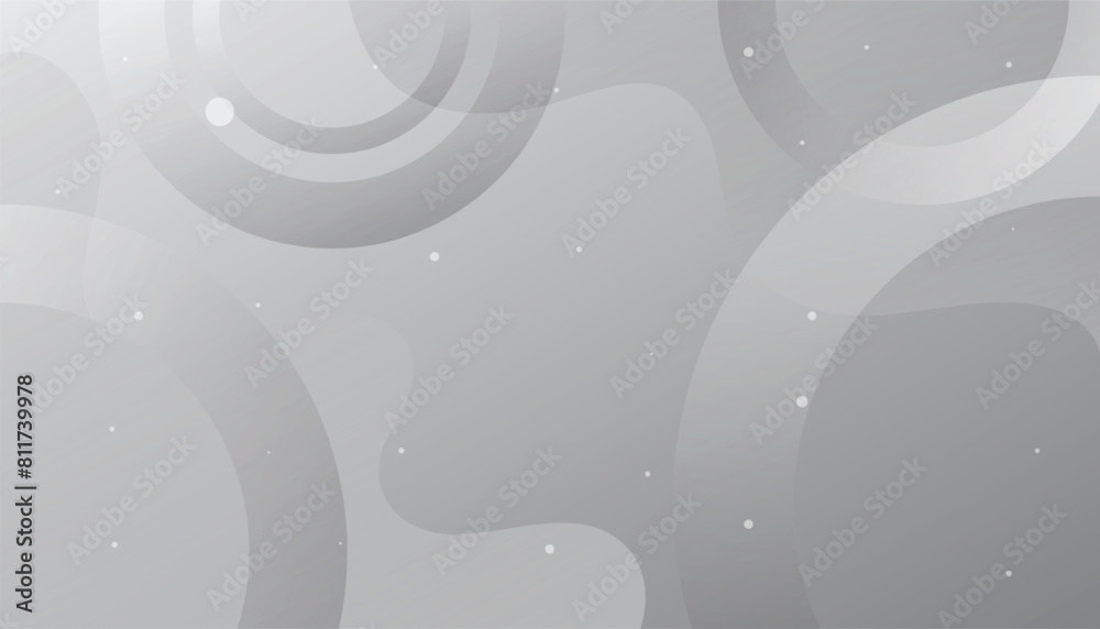 Aufkleber Gray abstract background with circles, Minimal geometric background, Gray elements with fluid gradient circles, Grey and white backdrop, gray background