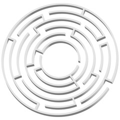 3d Maze conundrum for challenge the kids, Labyrinth for finding the right path. Game for children.