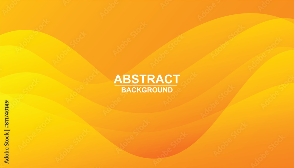 Fototapete orange abstract background with wave shapes, wave elements with fluid gradient shapes, minimal geome