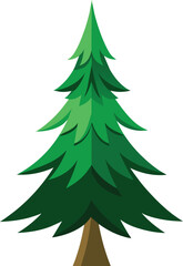 pine tree vector illustration, christmas tree