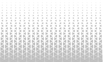 Grey triangles halftone seamless pattern. Vector Repeating Texture.