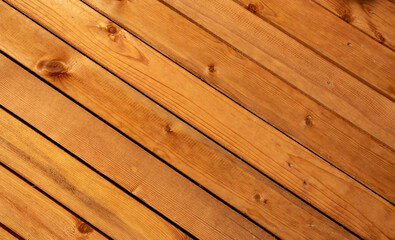 High-angle view of seamless wooden planks with natural grain pattern