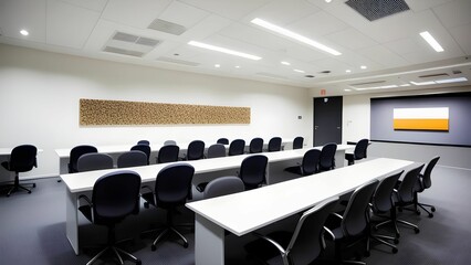 Interior of an office conference room