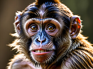 close up of monkey HD 8K wallpaper