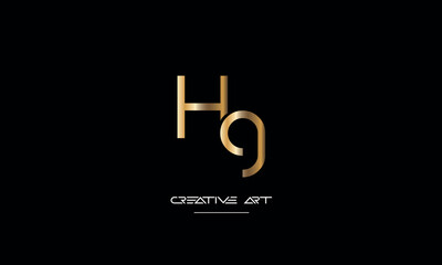 GH, HG, G, H abstract letters logo monogramn