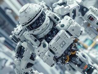 Fototapeta premium Close Up of Rugged and Advanced Survival Robot Designed for Harsh Space Environments