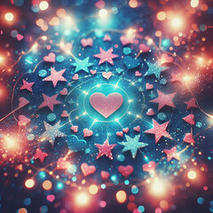 background with hearts