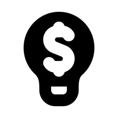 lightbulb dollar flat vector illustration