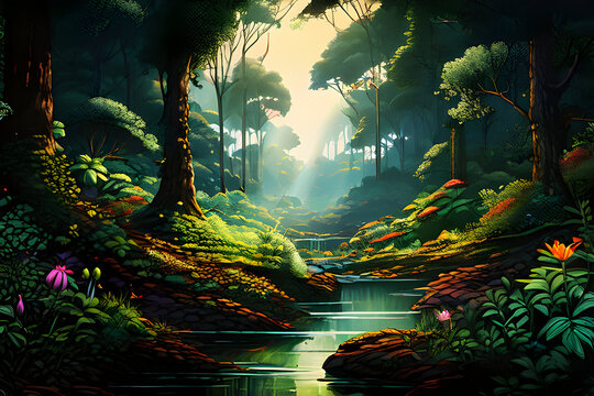Mystical reverie of the himaphan forest