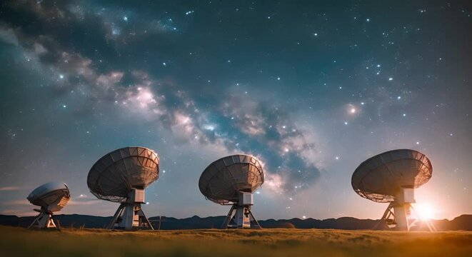 US network of interstellar satellites for astrophotography space exploration and reducing light pollution. Concept Interstellar Satellites, Astrophotography, Space Exploration
