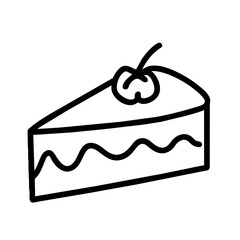 Stück Torte Kuchen Symbol 