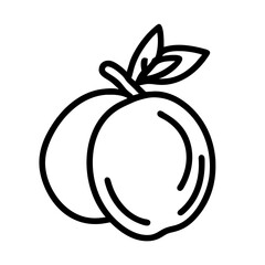 Pflaumen Aprikosen Symbol 