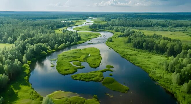 Exploring climate changes impact on river landscapes and water resources. Concept Climate change, River landscapes, Water resources, Environmental impact, Exploring