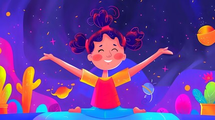 Naklejka premium Joyous Postnatal Yoga: Empowerment After Childbirth