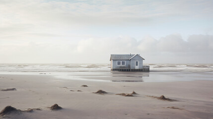 Fototapeta na wymiar Nordsee Strand auf Langeoog