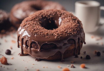 delicious chocolate donut
