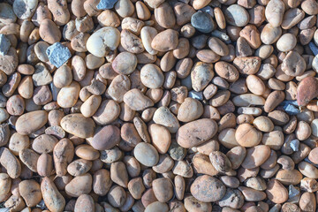 simple granite cobble-stones the top view background