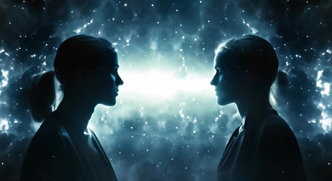 Deep meditation can create a spiritual bond between two people through telepathic communication. Concept Spiritual Bond, Deep Meditation, Telepathic Communication, Mind-Body Connection