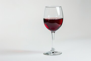 Crystal Wine Glass on a White Surface.