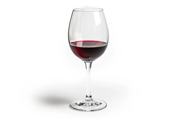 Wine Glass Standing on a White Base.