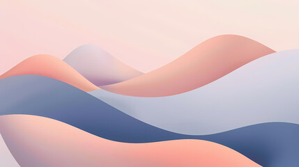 minimalist composition with fluid shapes and subtle gradients