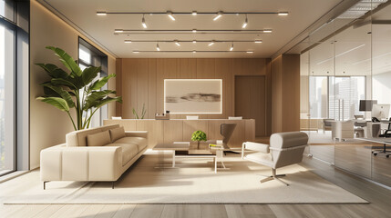 Cream color style premium office space