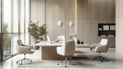 Cream color style premium office space
