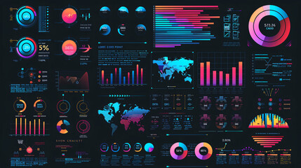 Set of Infographics elements data presentation busines