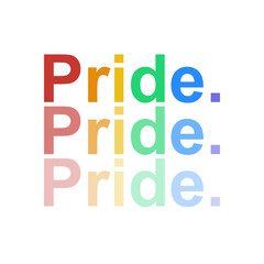 coloured Pride lettering