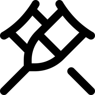 recommend clip art: crutches line icon