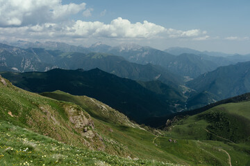 Fototapeta premium Green hills of Monte Avaro, in the Orobie Alps