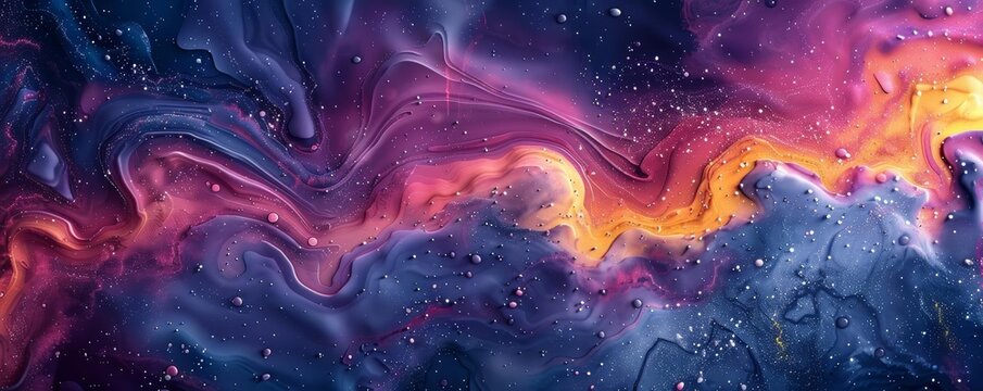 Digital invitation design flat design top view cyber theme water color Analogous Color Scheme