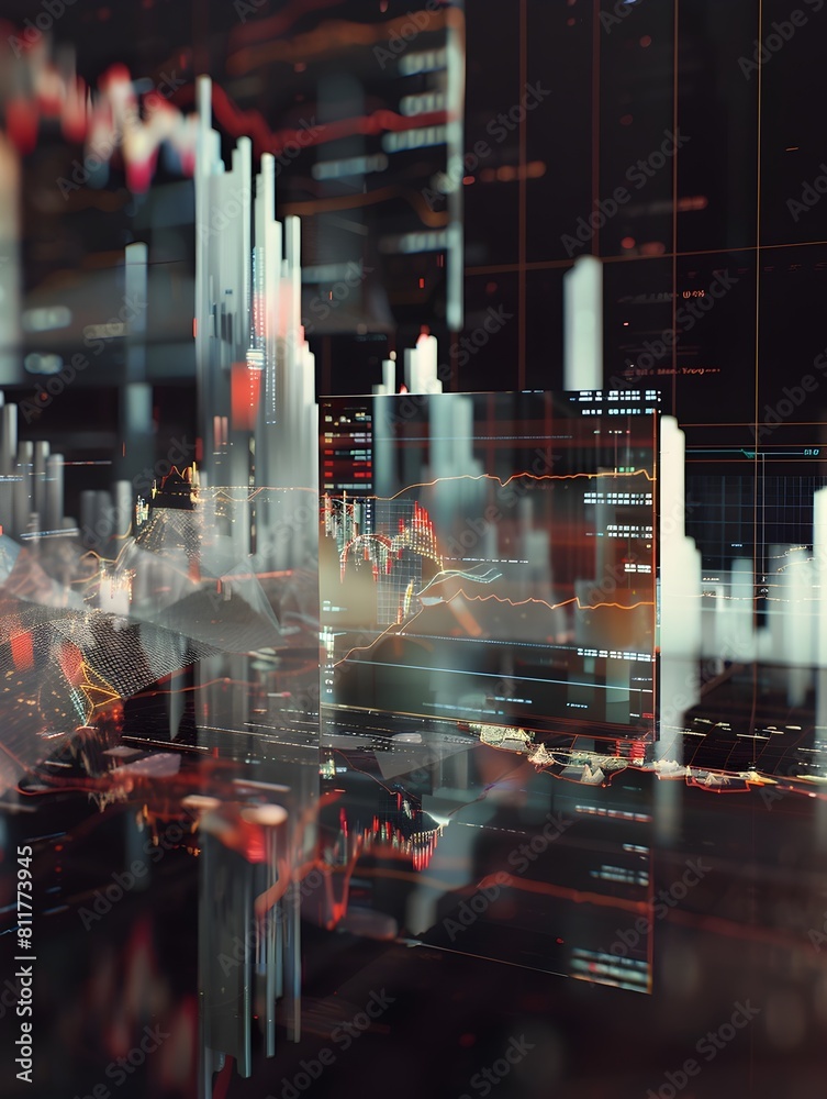 Poster algorithmic trading strategies visualization in financial data analytics