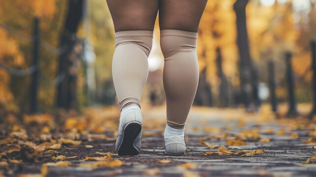 woman wearing skin coloured compression socks