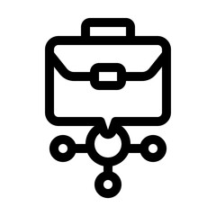 Mobile Work Line Icon