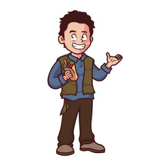 Professional man eating kebab