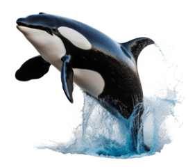 orca whale isolated on transparent background
