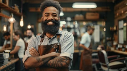 The Confident Smiling Barber