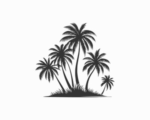 palm tree Vector design white background 