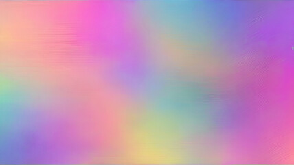 Obraz premium Blurred Abstract Holographic gradient blended rainbow colors with enhanced half tone, digital soft noise and grain textures background pattern