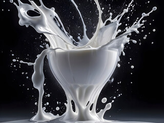 Captivating Milk Splash. Dynamic Beauty in Motion.