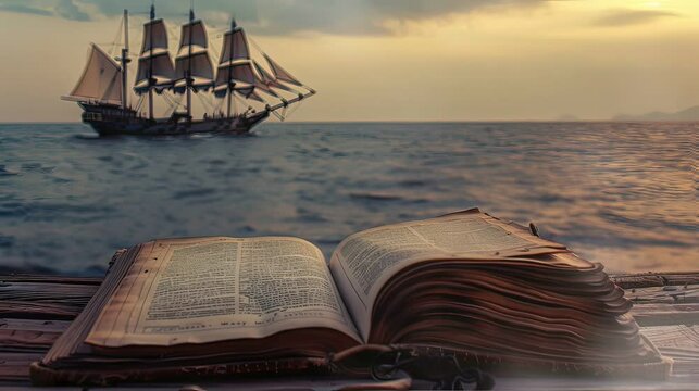 ship in the sea