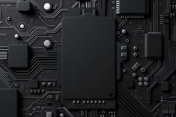 Fototapeta premium Close-up of an intricate microcircuit pattern