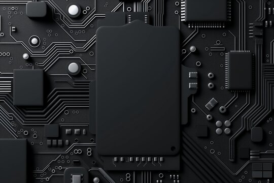 Close-up of an intricate microcircuit pattern